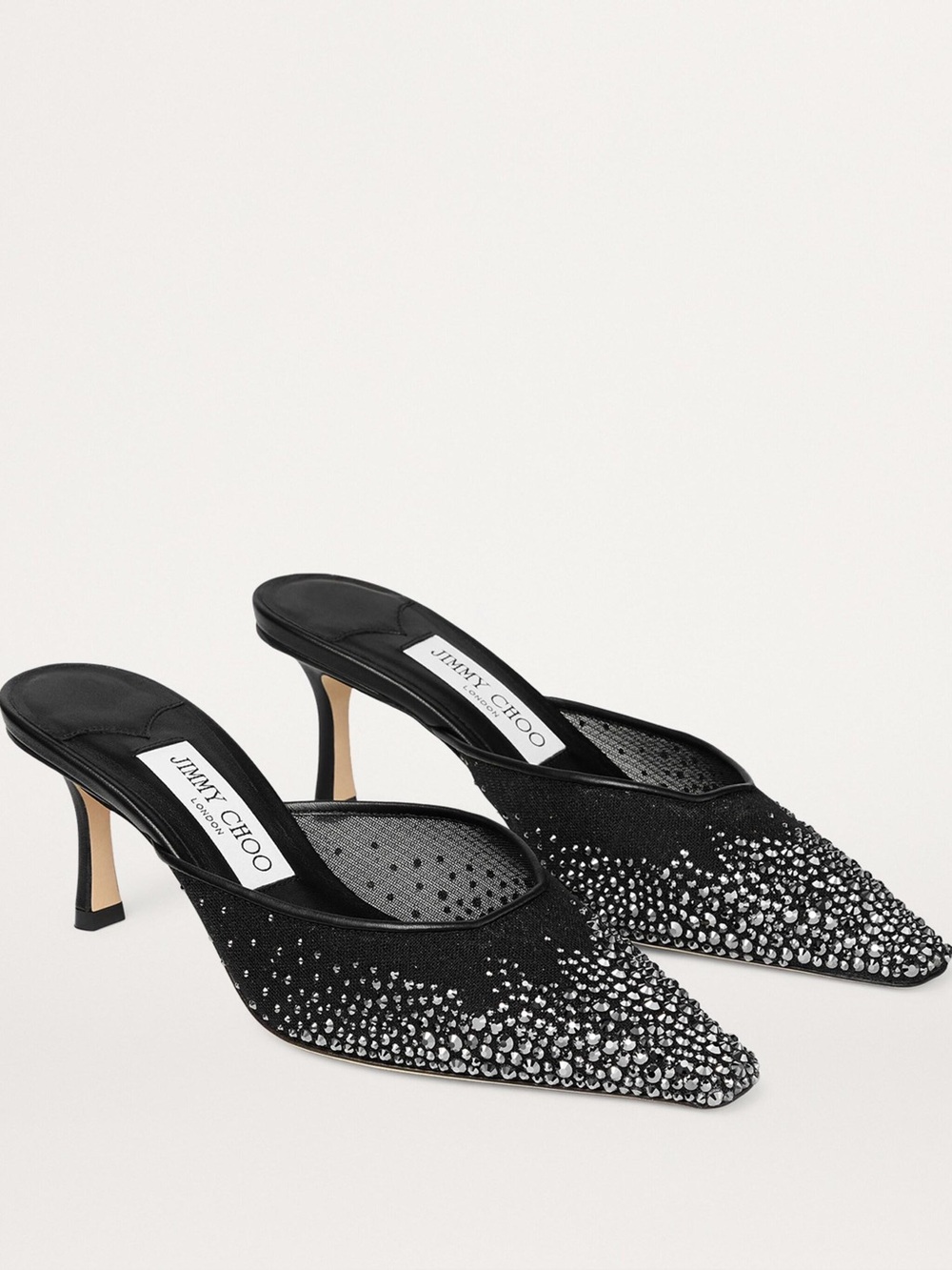 Jimmy Choo Vivi 65 Mesh Embellished Mules $1,395 41